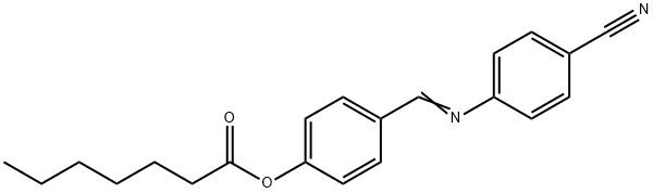 Heptanoic acid 4-[[(4-cyanophenyl)imino]methyl]phenyl ester Struktur