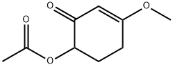 4-methoxy-2-oxocyclohex-3-en-1-yl acetate Struktur