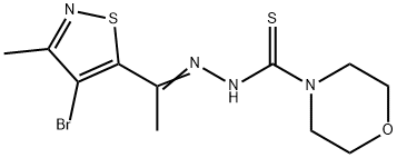 N'-[1-(4-Bromo-3-methyl-5-isothiazolyl)ethylidene]morpholine-4-thiocarbohydrazide Struktur