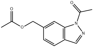 Ethanone, 1-[6-[(acetyloxy)methyl]-1H-indazol-1-yl]- Struktur