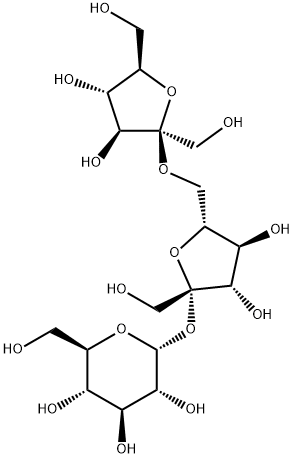 O-beta-D-fructofuranosyl-(1->6)-beta-D-fructofuranosyl-alpha-D-glucopyranoside Struktur