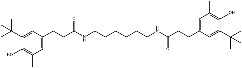 N,N'-1,6-hexanediyl bis[3-(1,1-dimethylethyl)-4-hydroxy-5-methyl]-Benaenepropanamide Struktur