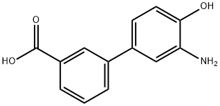 [1,1'-Biphenyl]-3-carboxylic acid, 3'-amino-4'-hydroxy- Struktur