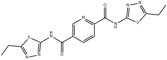 2-N,5-N-bis(5-ethyl-1,3,4-thiadiazol-2-yl)pyridine-2,5-dicarboxamide Struktur