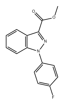 1H-Indazole-3-carboxylic acid, 1-(4-fluorophenyl)-, methyl ester Struktur