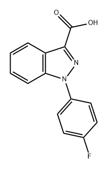 1H-Indazole-3-carboxylic acid, 1-(4-fluorophenyl)- Struktur