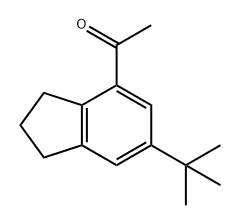 Ethanone, 1-[6-(1,1-dimethylethyl)-2,3-dihydro-1H-inden-4-yl]- Struktur