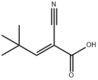 2-Pentenoic acid, 2-cyano-4,4-dimethyl-, (E)- (9CI) Struktur