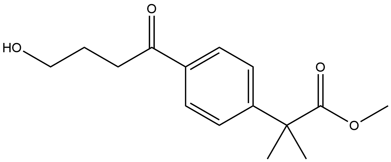 Methyl 4-(4-hydroxy-1-oxobutyl)-α,α-dimethylphenylacetate Struktur