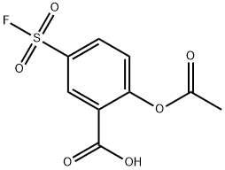 Benzoic acid, 2-(acetyloxy)-5-(fluorosulfonyl)- Struktur