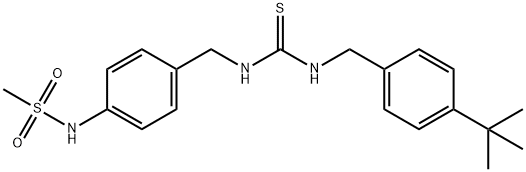 Methanesulfonamide, N-[4-[[[[[[4-(1,1-dimethylethyl)phenyl]methyl]amino]thioxomethyl]amino]methyl]phenyl]- Struktur