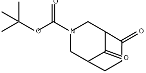 3-Azabicyclo[3.3.1]nonane-3-carboxylic acid, 6,9-dioxo-, 1,1-dimethylethyl ester Struktur