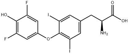 L-Tyrosine, O-(3,5-difluoro-4-hydroxyphenyl)-3,5-diiodo- Struktur