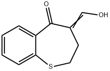 1-Benzothiepin-5(2H)-one, 3,4-dihydro-4-(hydroxymethylene)- Struktur