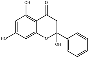 4H-1-Benzopyran-4-one, 2,3-dihydro-2,5,7-trihydroxy-2-phenyl- Struktur