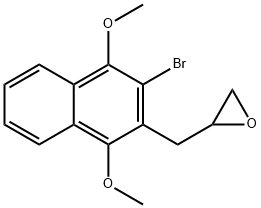 Oxirane, 2-[(3-bromo-1,4-dimethoxy-2-naphthalenyl)methyl]- Struktur