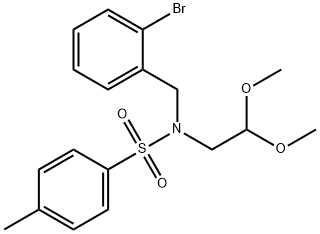 Benzenesulfonamide, N-[(2-bromophenyl)methyl]-N-(2,2-dimethoxyethyl)-4-methyl- Struktur