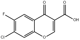 4H-1-Benzopyran-3-carboxylic acid, 7-chloro-6-fluoro-4-oxo- Struktur