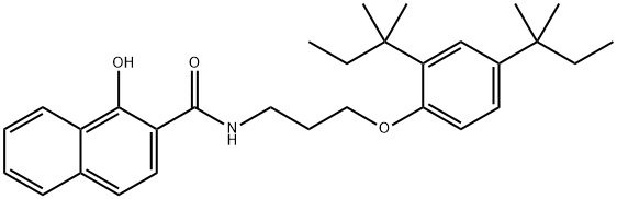 1-Hydroxy-2-[.gamma.-(2,4-di-tert-amylphenoxy)propyl]naphthamide Struktur