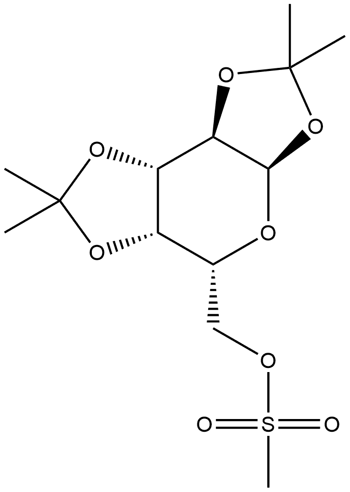 1,2:3,4-Di-O-isopropylidene-6-O-mesyl-α-D-galactopyranose Struktur