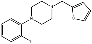 Piperazine, 1-(2-fluorophenyl)-4-(2-furanylmethyl)- Struktur