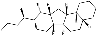 (13α)-17aβ-Methyl-D(17a)-homo-C,18-dinor-5α-cholane Struktur