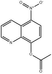 8-Quinolinol, 5-nitro-, 8-acetate Struktur