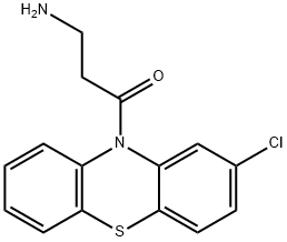 1-Propanone, 3-amino-1-(2-chloro-10H-phenothiazin-10-yl)- Struktur