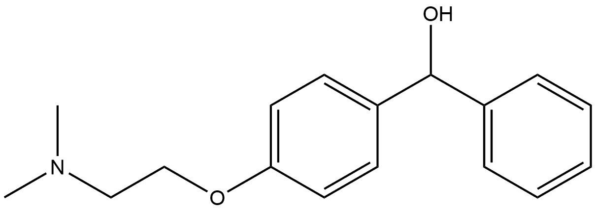 Benzenemethanol, 4-[2-(dimethylamino)ethoxy]-α-phenyl- Struktur