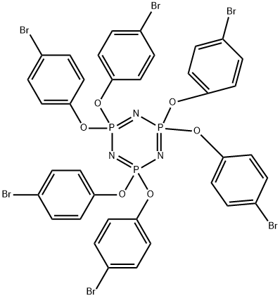 2,2,4,4,6,6-HEXAKIS-(4-BROMO-PHENOXY)-,,-(1,3,5,2,4,6)TRIAZATRIPHOSPHINI NE Struktur