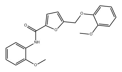 2-Furancarboxamide, 5-[(2-methoxyphenoxy)methyl]-N-(2-methoxyphenyl)- Struktur