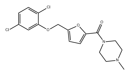 Methanone, [5-[(2,5-dichlorophenoxy)methyl]-2-furanyl](4-methyl-1-piperazinyl)- Struktur