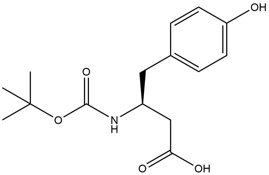 Benzenebutanoic acid, -[[(1,1-dimethylethoxy)carbonyl]amino]-4-hydroxy-, (S)- Struktur