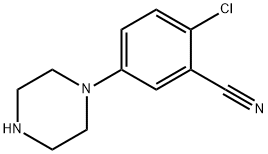 Benzonitrile, 2-chloro-5-(1-piperazinyl)- Struktur