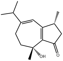 1(2H)-Azulenone, 3,6,7,8-tetrahydro-8-hydroxy-3,8-dimethyl-5-(1-methylethyl)-, (3R,8R)- Struktur