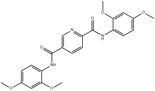 2-N,5-N-bis(2,4-dimethoxyphenyl)pyridine-2,5-dicarboxamide Struktur