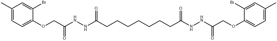 N'1,N'9-bis[(2-bromo-4-methylphenoxy)acetyl]nonanedihydrazide Struktur