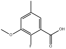 Benzoic acid, 2-fluoro-3-methoxy-5-methyl- Struktur