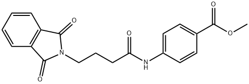 Benzoic acid, 4-[[4-(1,3-dihydro-1,3-dioxo-2H-isoindol-2-yl)-1-oxobutyl]amino]-, methyl ester Struktur