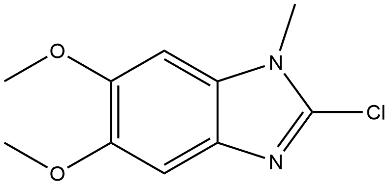 2-Chloro-5,6-dimethoxy-1-methyl-1H-benzimidazole Struktur