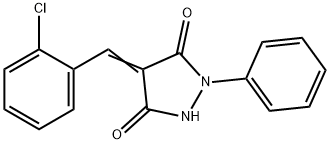 3,5-Pyrazolidinedione, 4-[(2-chlorophenyl)methylene]-1-phenyl- Struktur