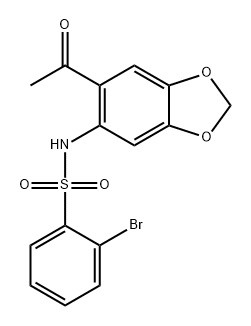 Benzenesulfonamide, N-(6-acetyl-1,3-benzodioxol-5-yl)-2-bromo- Struktur