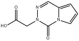 2-(4-氧并吡咯[1,2-D][1,2,4]三嗪-3(4H)-基)乙酸, 467216-48-4, 結構式