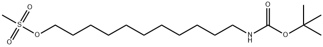 Carbamic acid, [11-[(methylsulfonyl)oxy]undecyl]-, 1,1-dimethylethyl ester (9CI) Struktur