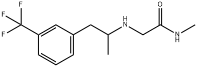 N-Methyl-2-(α-methyl-m-trifluoromethylphenethylamino)acetamide Struktur