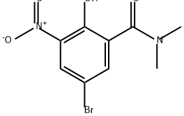 Benzamide, 5-bromo-2-hydroxy-N,N-dimethyl-3-nitro- Struktur