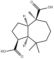 (1S,3aα,8aα)-Decahydro-4,8,8-trimethyl-1β,4β-azulenedicarboxylic acid Struktur