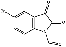 1H-Indole-1-carboxaldehyde, 5-bromo-2,3-dihydro-2,3-dioxo- Struktur