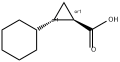 Cyclopropanecarboxylic acid, 2-cyclohexyl-, (1R,2S)-rel- Struktur