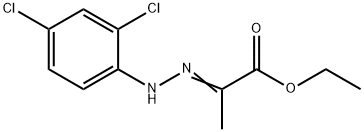 Ethyl (2E)-2-[(2,4-dichlorophenyl)hydrazono]propanoate Struktur